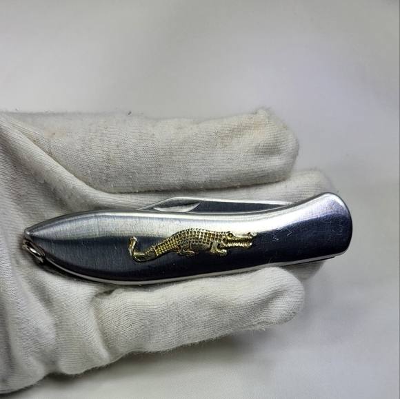 Silver Pocket Knife with Gold Accent - Picture 11 of 14
